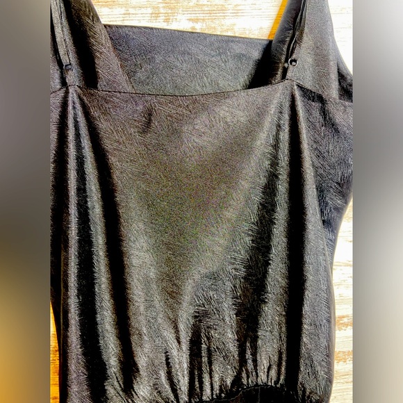 WAYF Sz Small black textured cowl neck bodysuit. EUC - Picture 6 of 7